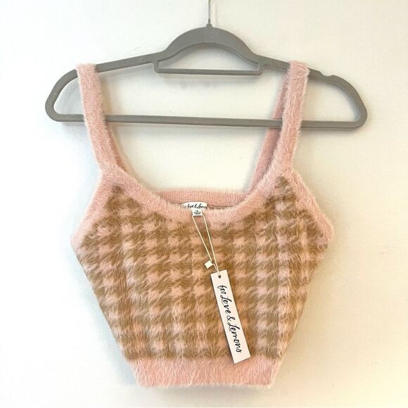 For Love and Lemons Cher Houndstooth Cardigan Sweater and Tank Set 1X NWT - Picture 7 of 15